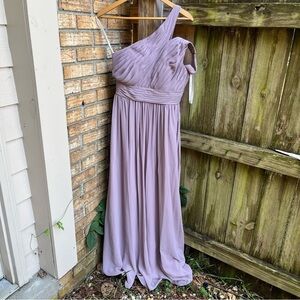 Azazie One-Shoulder Mauve Bridesmaid Dress